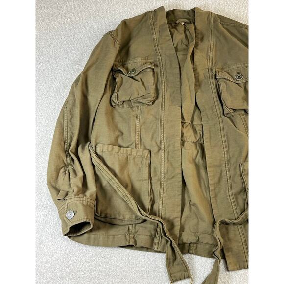 Free People Belted Wrapped Military Jacket Green Size Small‎ - Picture 4 of 10